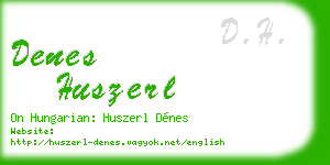 denes huszerl business card